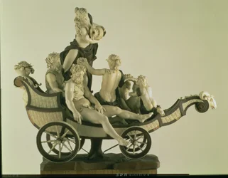 Char avec Silène, sculpture en ivoire, Munich, deuxième quart du XVIIIe siècle
